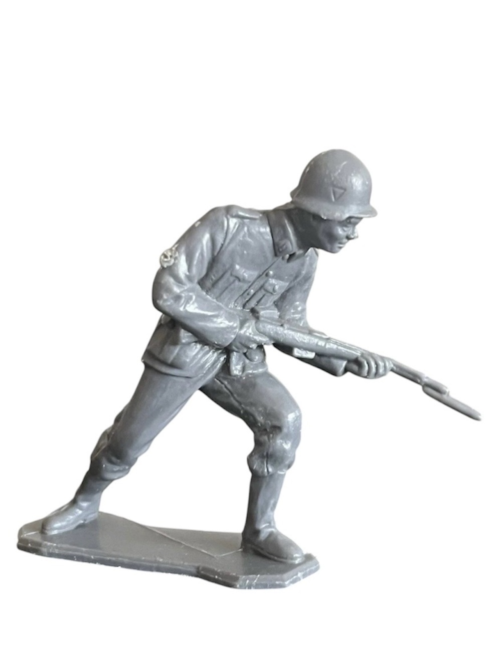 Louis Marx Soldier Army Figure Vintage 1963 Gray Infantry